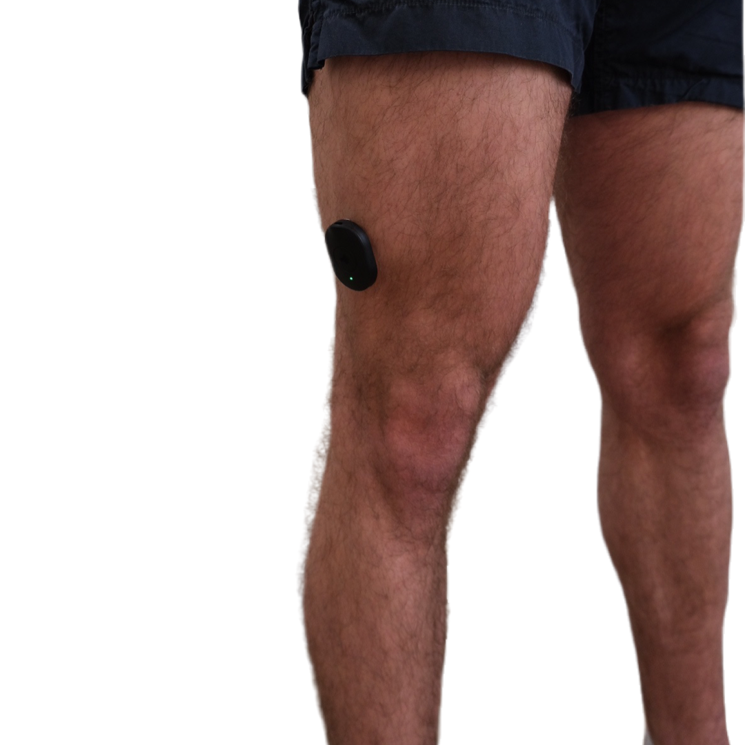 Pulse Device being used on the quadricep leg