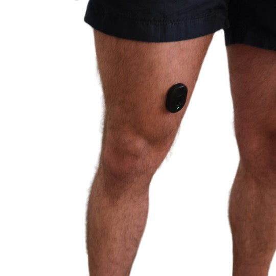Pulse Device being used on the quadricep leg
