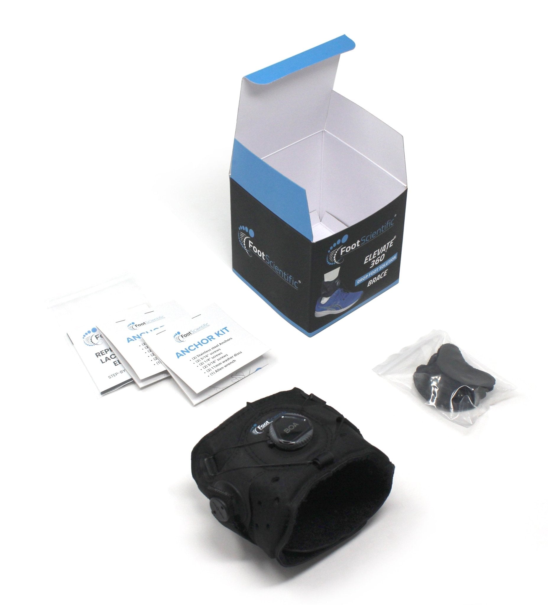 Elevate 360° Drop Foot Brace with Deluxe Accessory Kit - Pulse Device